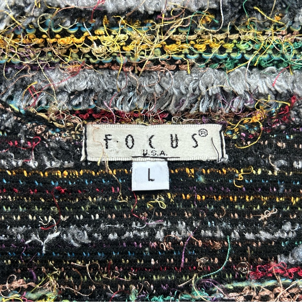 VTG 90s Multi Color Textured Sweater - Picture 10 of 11